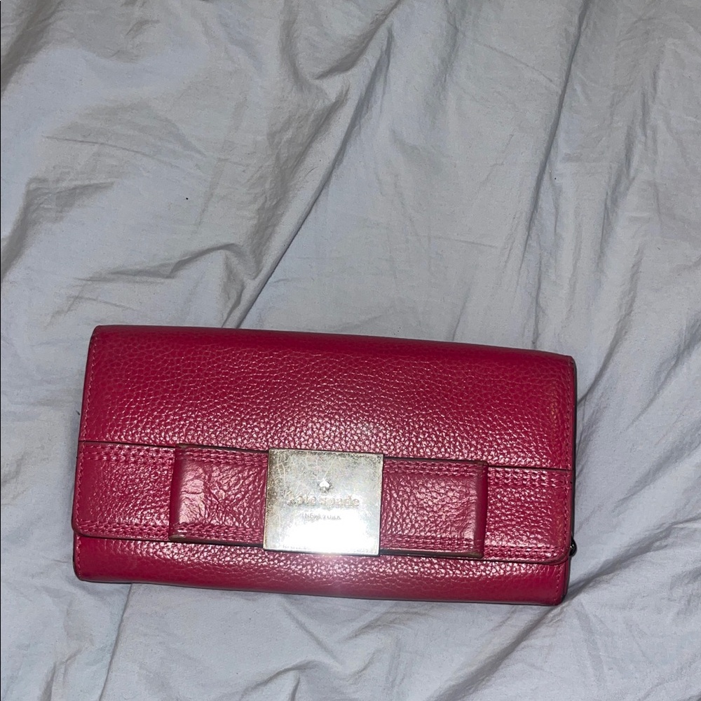 Kate Spade Fuchsia Leather Wristlet